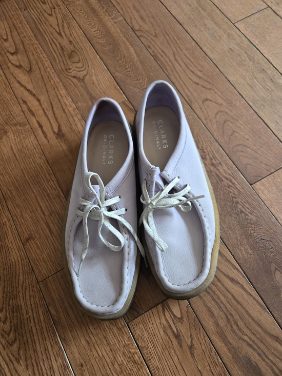 Clarks Wallabees Shoes - Women's Mauve Leather Clarks Wallabee Shoes 9